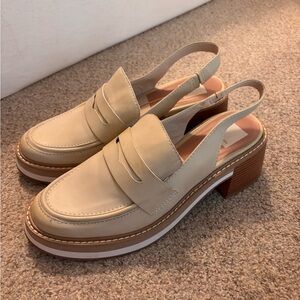 Dolce Vita Cream Slingback Loafers 8.5